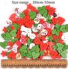Wooden Cute Christmas Pendant Christmas Decoration Colored Buttons Craft Buttons Sewing Button