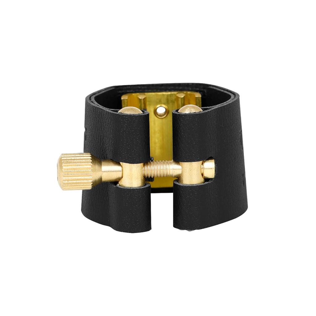 Clarinet Mouthpiece Ligature Caps Clip PU Leather Ligature Fastener & Plastic Caps Woodwind Instrument Accessory