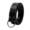 Embossed Interlaced Belt Textured with Circular Buckle Ancestral Inspired for Costumes, Cosplay