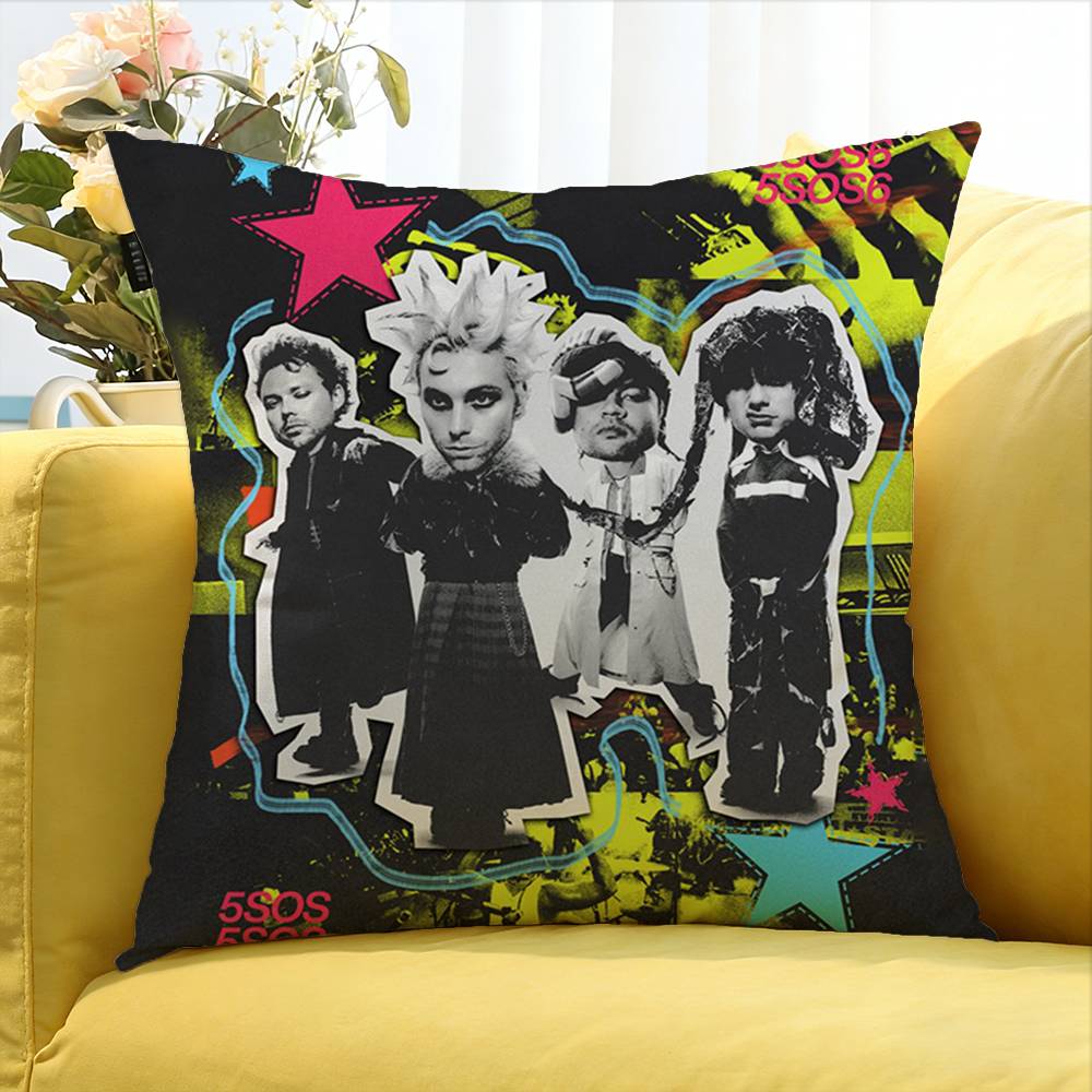 5 S-Seconds Of Summers 5-Sos Various Sizes Square Pillow Case For Car Home Bedchamber Decor