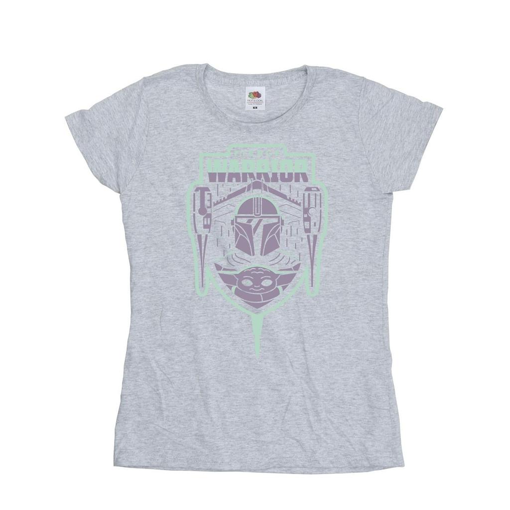 Star Wars Womens/Ladies The Mandalorian Fierce Warrior Patch Cotton T-Shirt