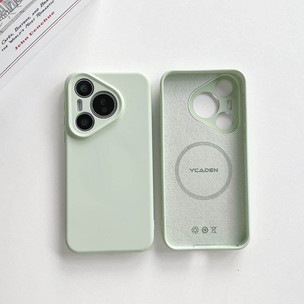 Premium Liquid Silicone Suitable for Huawei Mate80ProMax Magnetic Mobile Phone Case Pura70 Fine Hole Lens Sheath