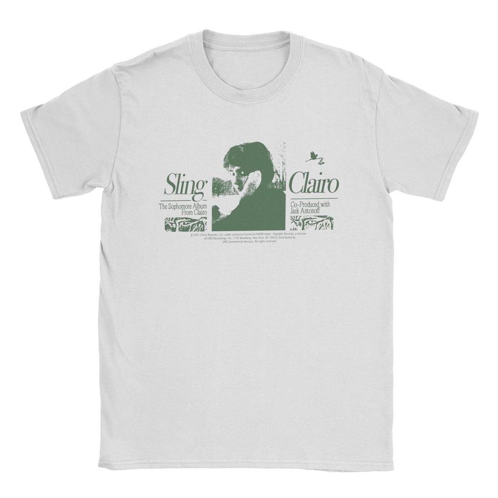 Herren T-Shirts Clairo Sling Singer Neuheit Baumwoll-Tees Kurzarm T-Shirt Rundhals Kleidung Übergröße