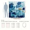 1pc Ocean Theme Fish And Aquatic Plants Pattern Shower Curtain Exquisite Bathroom Decoration Polyester Fabric Contains 12 Hooks