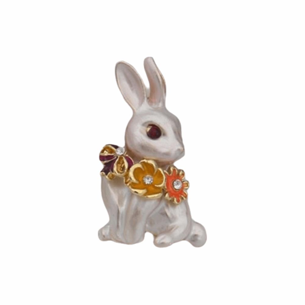 Elegant Animal Brooch Vintage Easter Enamel Pin Fashion Rabbit Brooch  Collection