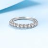 Platinum-Plated Moissanite Princess-Cut Ring In 925 Sterling Silver