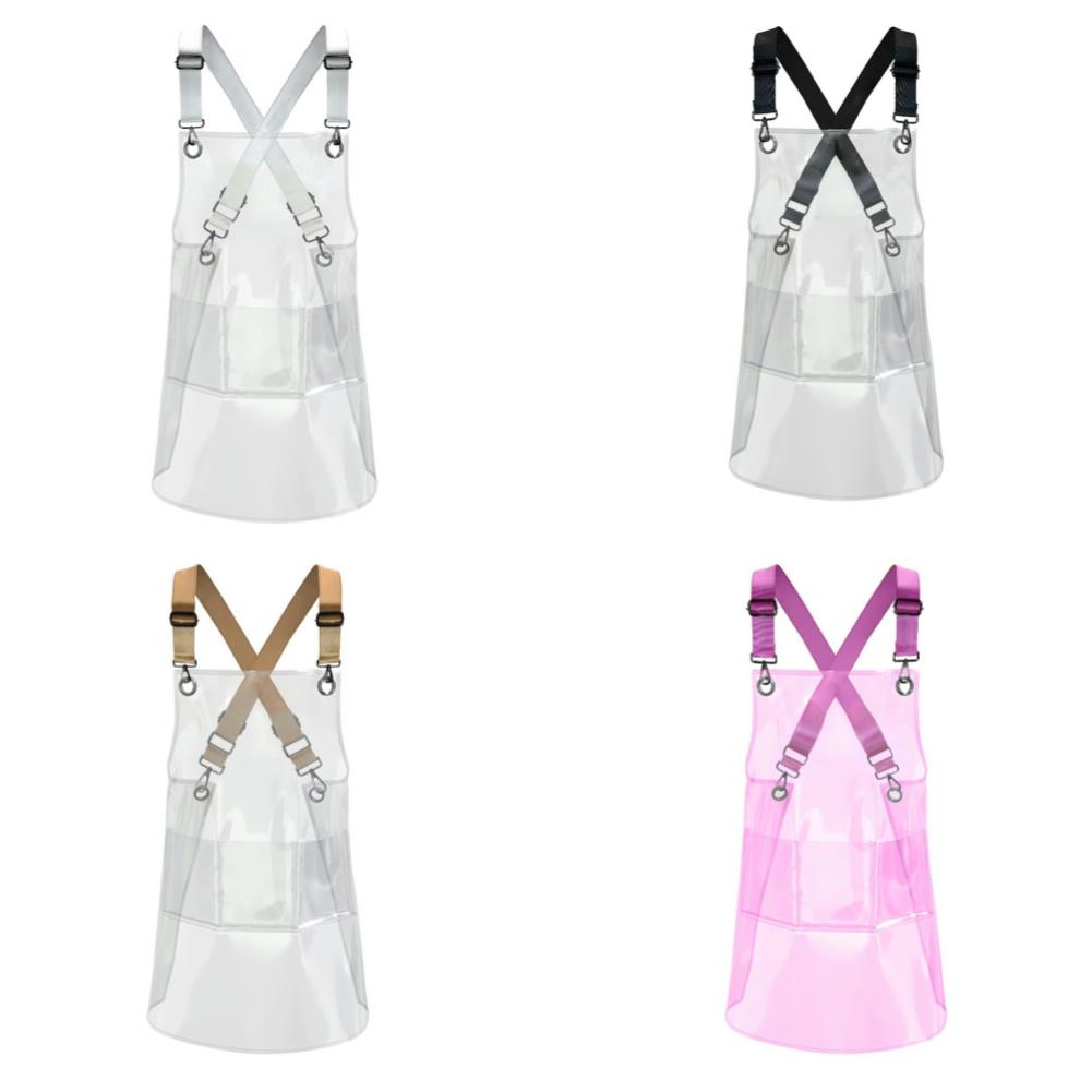 Módní holičská zástěra Opakovaně použitelná Vodotěsná Průhledná zástěra Unisex TPU pro Kuchyň Kadeřnictví Holič Barista Domácí potřeby
