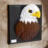 Creative Wall Art Frame Sharks Eagles Panda Model Brick DIY Micro Animal Particle 3D Painting Building Block Toys Adults Gift