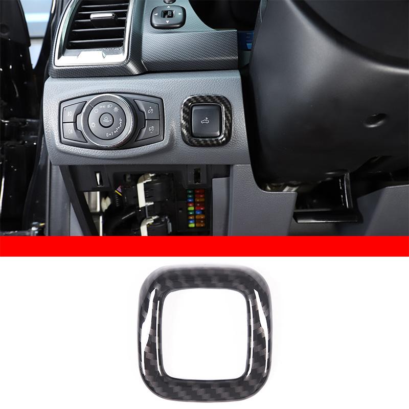 

ABS Carbon Fiber For Ford Ranger Wildtrak 2015-2025 Car Center Control Shift Panel Steering Wheel Glass Lift Frame Sticker