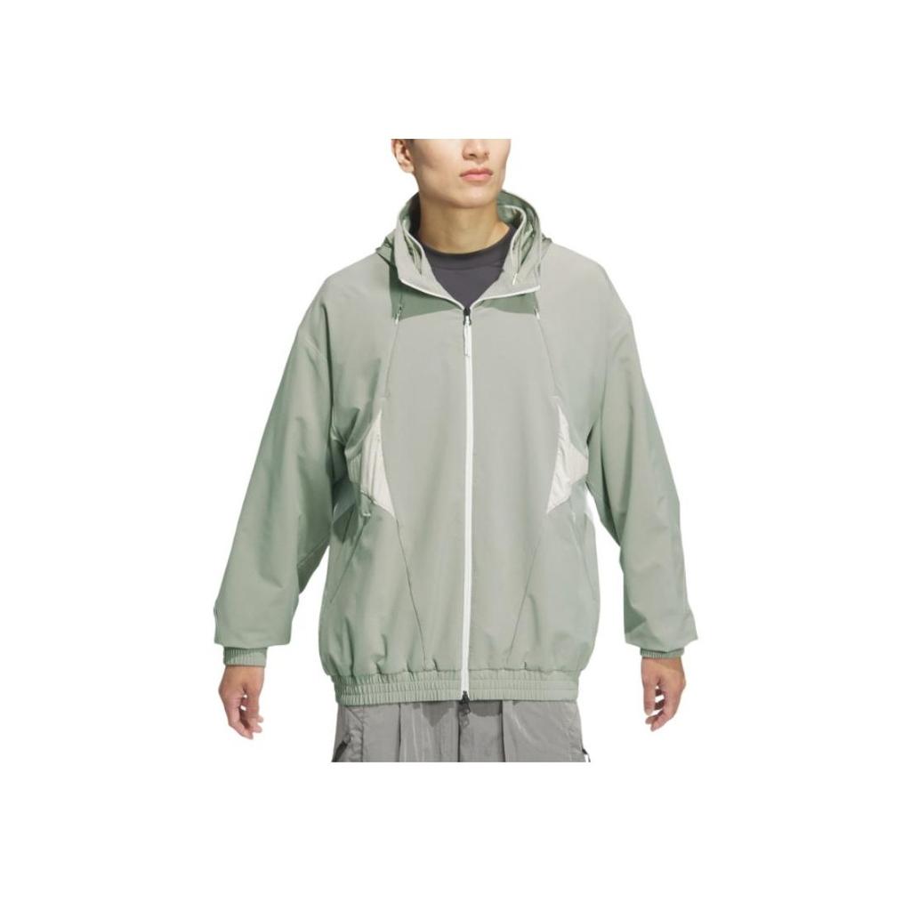 Adidas SS24 Future Style Series Loose Fit Hooded Jacket Men Jacket Light-Gray JL9936