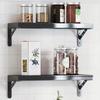 VidaXL Shelf Brackets 4 Pcs 15x2.5x11.5 Cm Black Stainless Steel, Wall Mount, Wall Shelf Bracket,, Bracket 30301