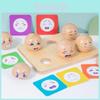Wooden Emotional Expression Ball Educational Toy For Parent Child Interactive Play