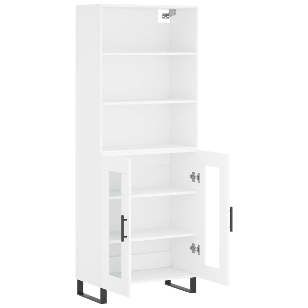 Highboard White 69.5 x 34 x 180 cm Particleboard