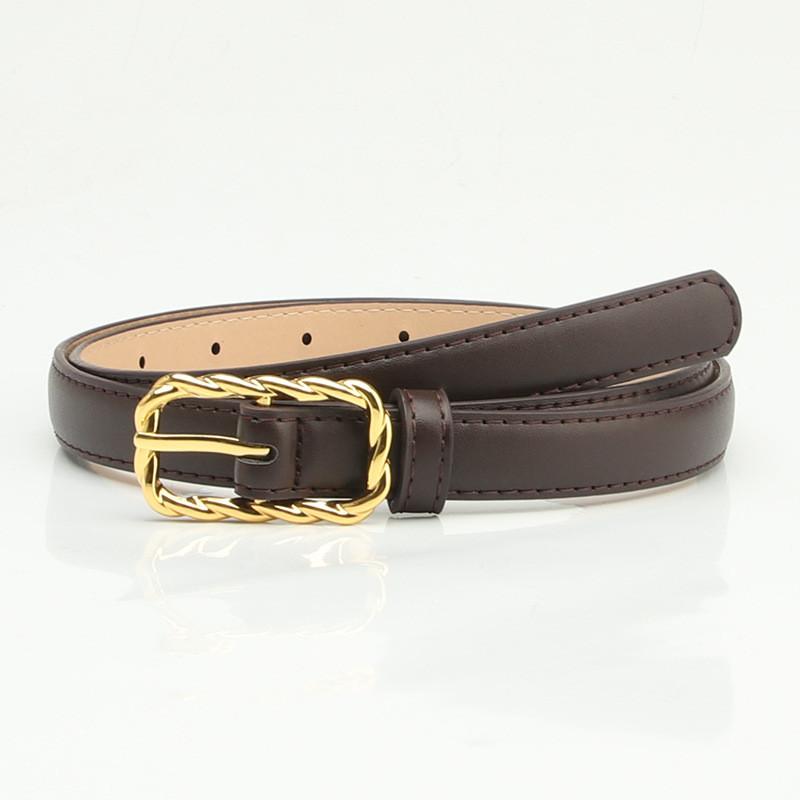 Elegant Womens Alloy Pin Buckle Pu Leather Belt For Casual And Dressy Looks