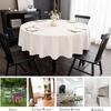 Round Tablecloth Heavy Duty Vinyl Table Cover Waterproof Oil-Proof Fitted Table Cloth Home Decor Kitchen Picnic