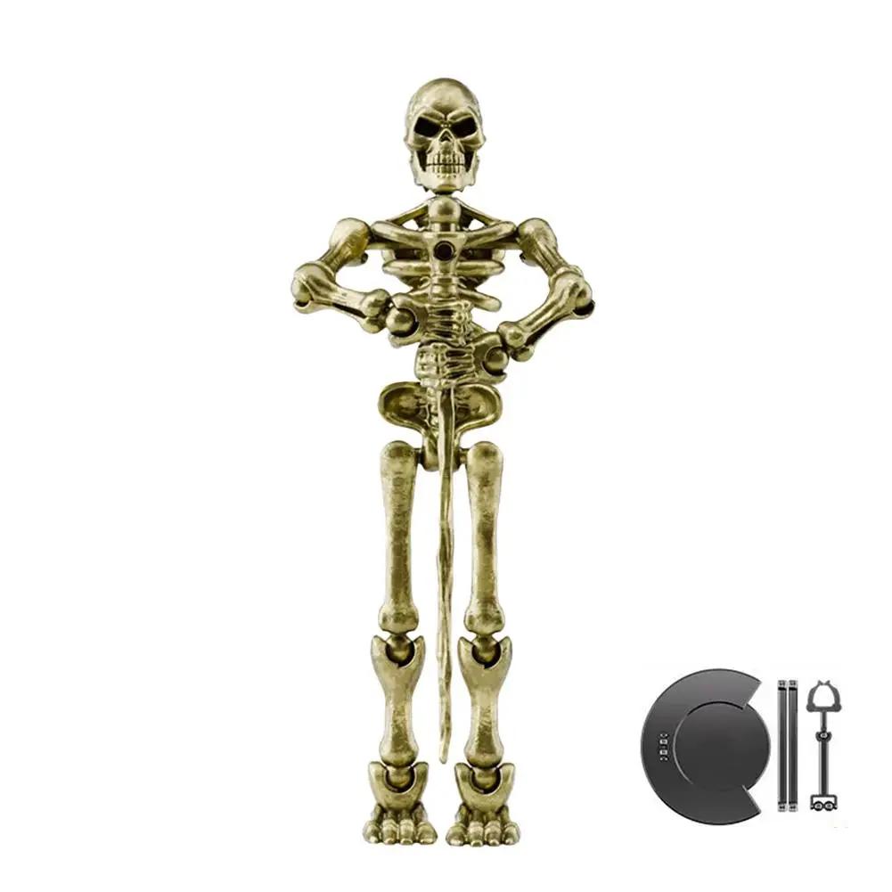 Medieval Doll Warrior Toys DIY Movable Joint Doll Figurine Skeleton Halloween Decorations Toys Skull Mini Gift Stress-relie D5W0