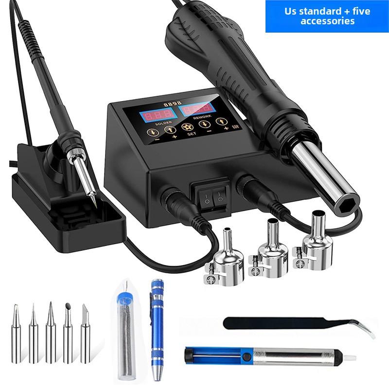8586 2-in-1 Air Rework Station with Soldering Iron for Electronics Repair