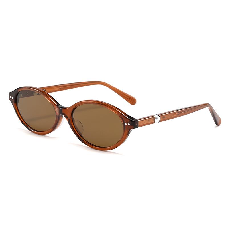 

2025 Fashion Cat-eye Women Sunglasses Oval Frames Retro Style Sun Protection UV400 Men Sunglasses Support Prescription Lenses as picture