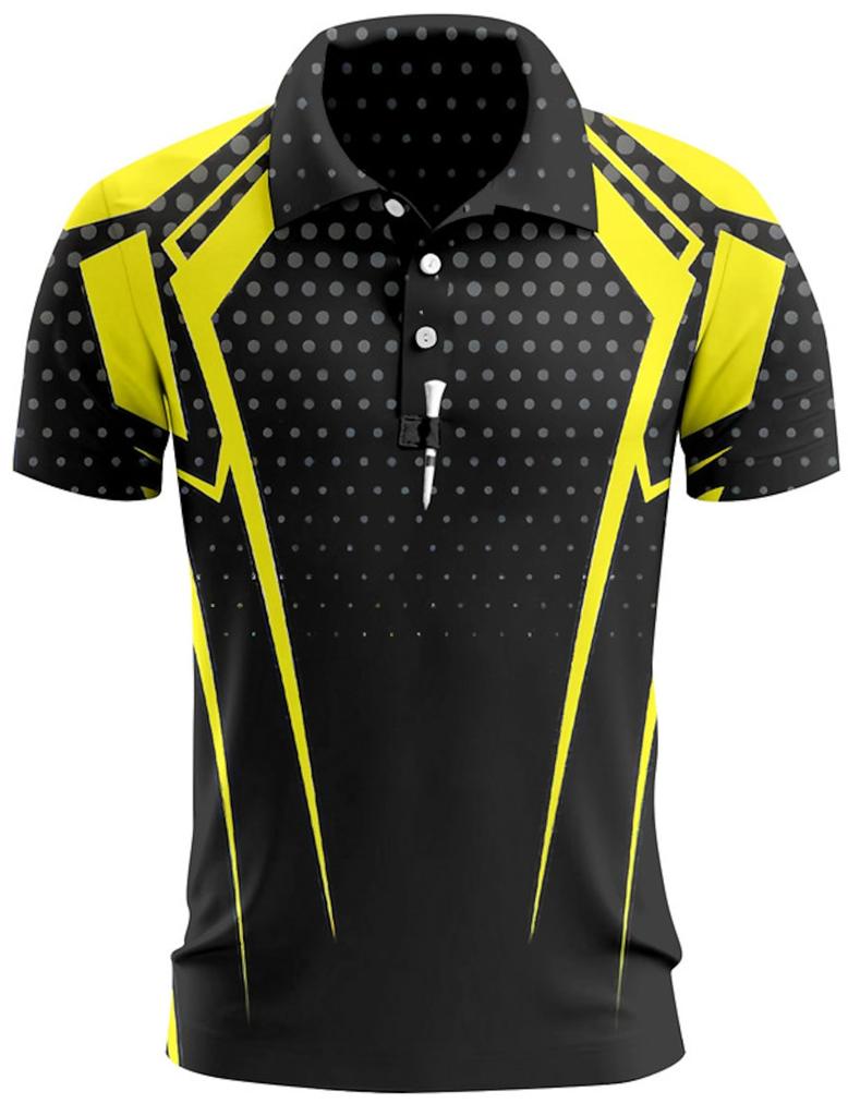 Men's Polo Shirts Golf Shirt Button Up Breathable Quick Dry Moisture Wicking Short Sleeve Man