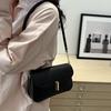 Pure Color Small Square Bag Women's Underarm Bag New Pattern Simple Commute Single Shoulder Handbag Trendy Bag