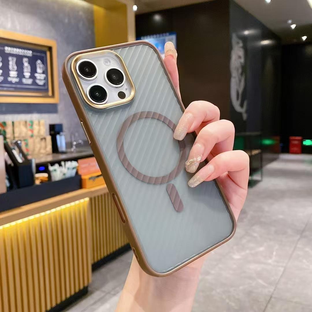 

Matte Magnetic Attraction for Apple 15promax Phone Case Diamond Pattern 14/13 Lens Frame X Apple 16Pro