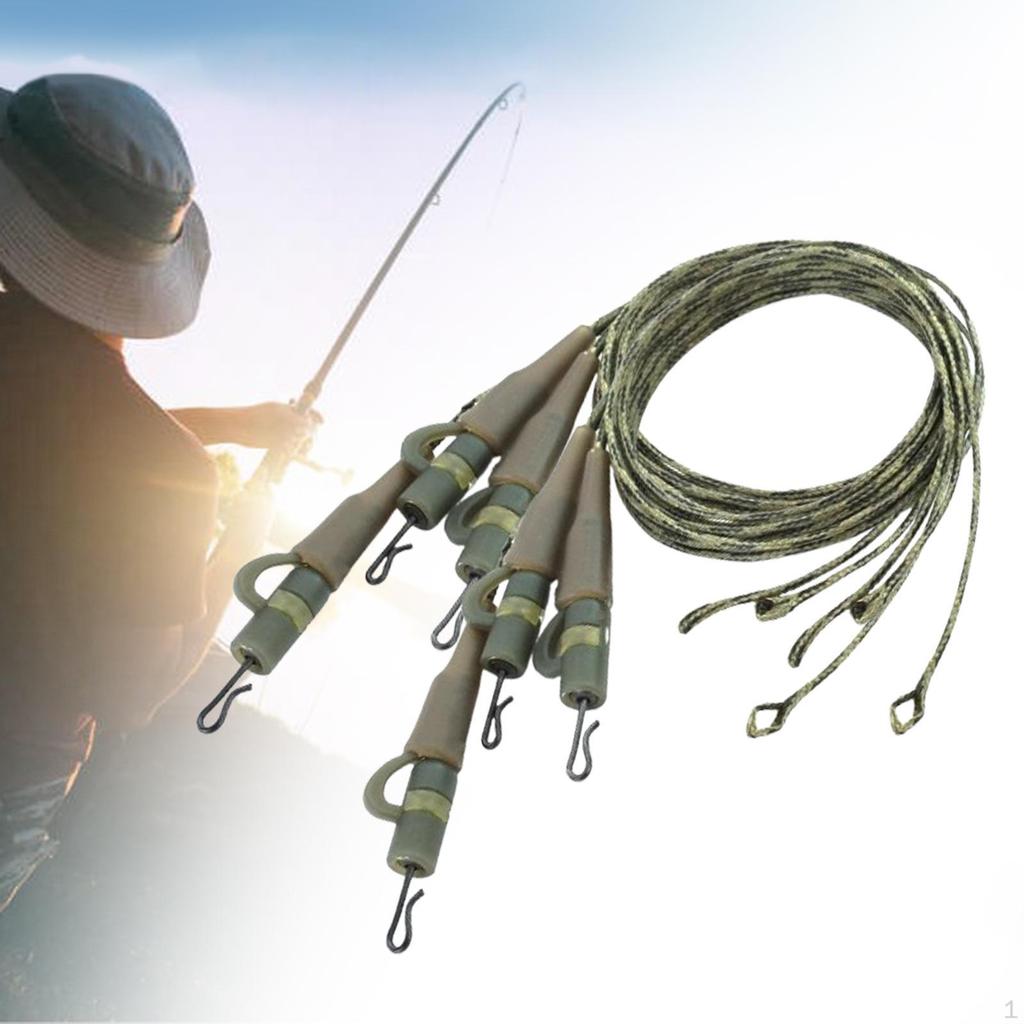 6 Pieces Carp Fishing Tackle Terminal High Strength Rubber Reliable Rig