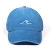 Trend Wave Pattern Embroidery Baseball Hat Wide Brim Solid Color Duck Tongue Hat Casual Sun Hat Women