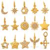 European & American Elegant Star and Moon Stainless Steel Jewelry Set for Women
