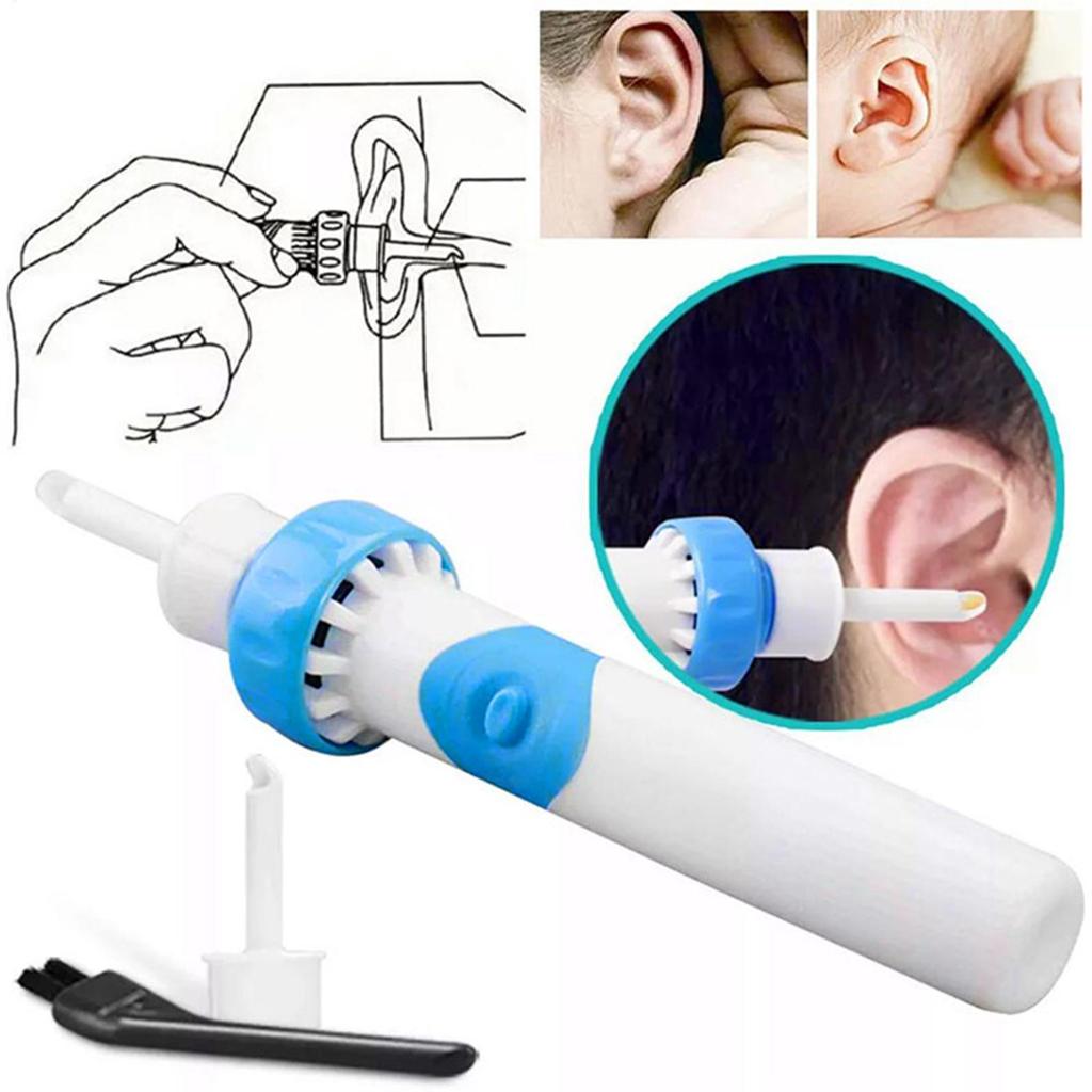 Electric Ear Cordless Safe Vibration Painless Ear Cleaner Silicon Ear Spoon Tool Set Ear Wax Removal Tool for Adults & Children