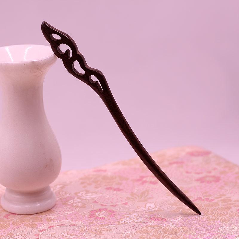 Fermaglio per capelli in sandalo verde classico ed ebano: Accessorio per Acconciatura Antica Cinese Regalo