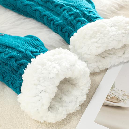 1 Pair Cashmere Socks Slipper Socks with Non-Slip Dots Winter Thick Home Sleep Socks for Women And Elderly