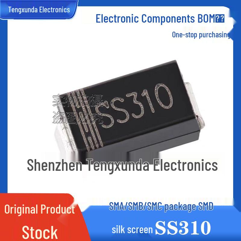

SS310/SR3100/SK310 3A 100V SMD Шотткі-діод типу A (SMA/SMB/SMC) SMA