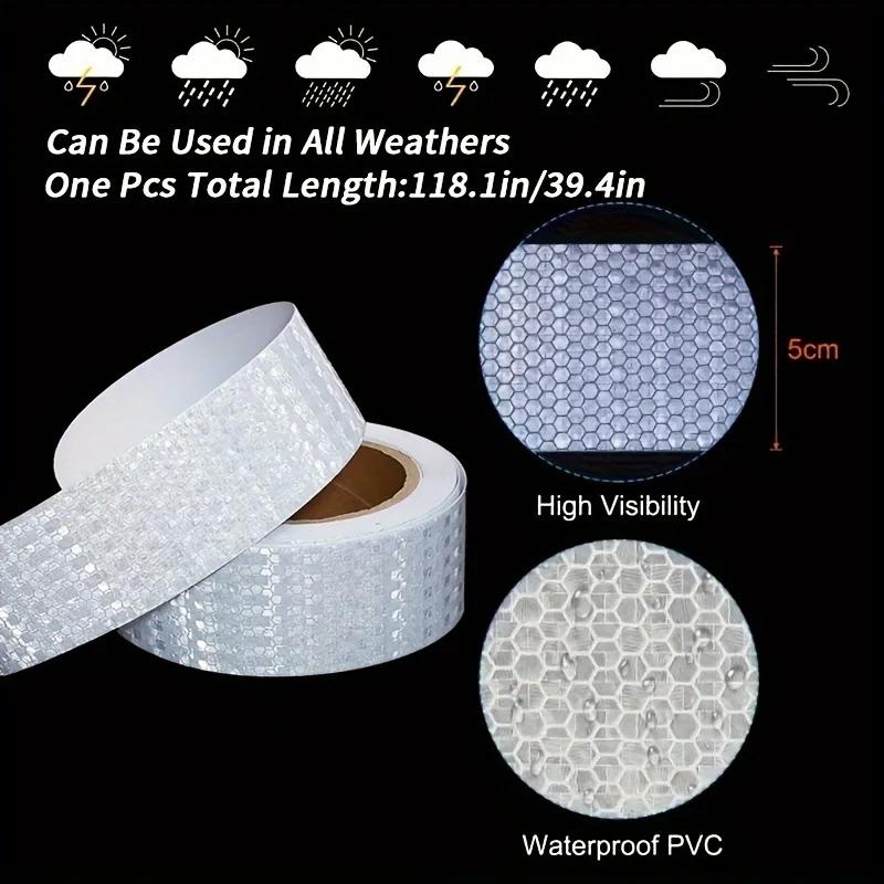 5m Reflective Tape PVC Bicycle Wheels Reflect Fluorescent Sticker Bike Reflective Sticker Strip Tape For Cycling Warning Safety