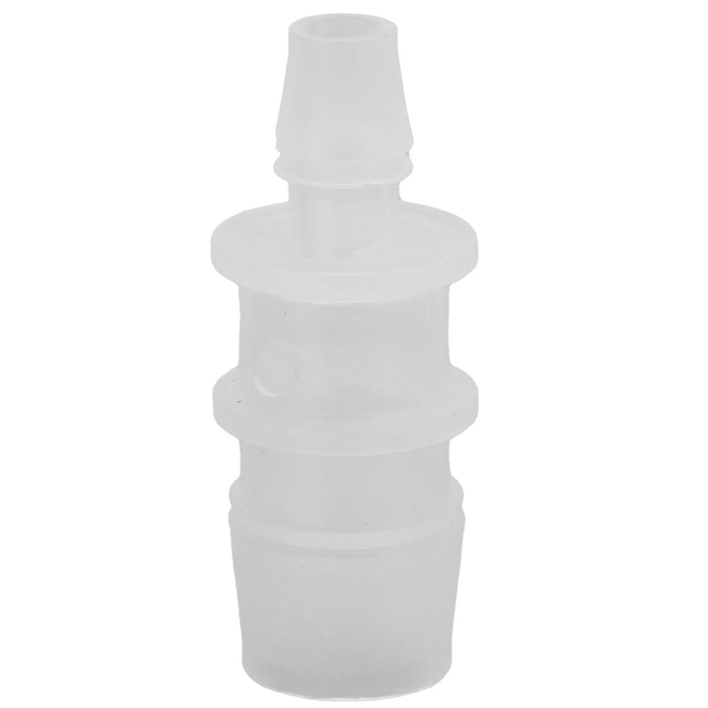 Aquarium Air Valve Connector Variable Diameter Straight Clear White Plastic Airline Tubing for