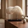 Coral Sculpture Textured with Base Modern for Bookshelf
