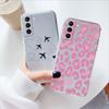 Transparent Case For Samsung Galaxy S23 S 23 Ultra S23 Plus Cover Cartoon Flowers Soft TPU Shockproof Funda For Samsung S24+ Bag