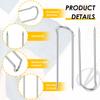 200/1500 Pcs U Shaped Fork Pins Stainless Steel 23MM Sewing U-pins Fork Pins Multipurpose U Shaped Sewing Pins for Needlecrafts