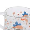 Cartoon Glass Cup Drinking Mug Tea Camping with Handle Juice Teacup Water