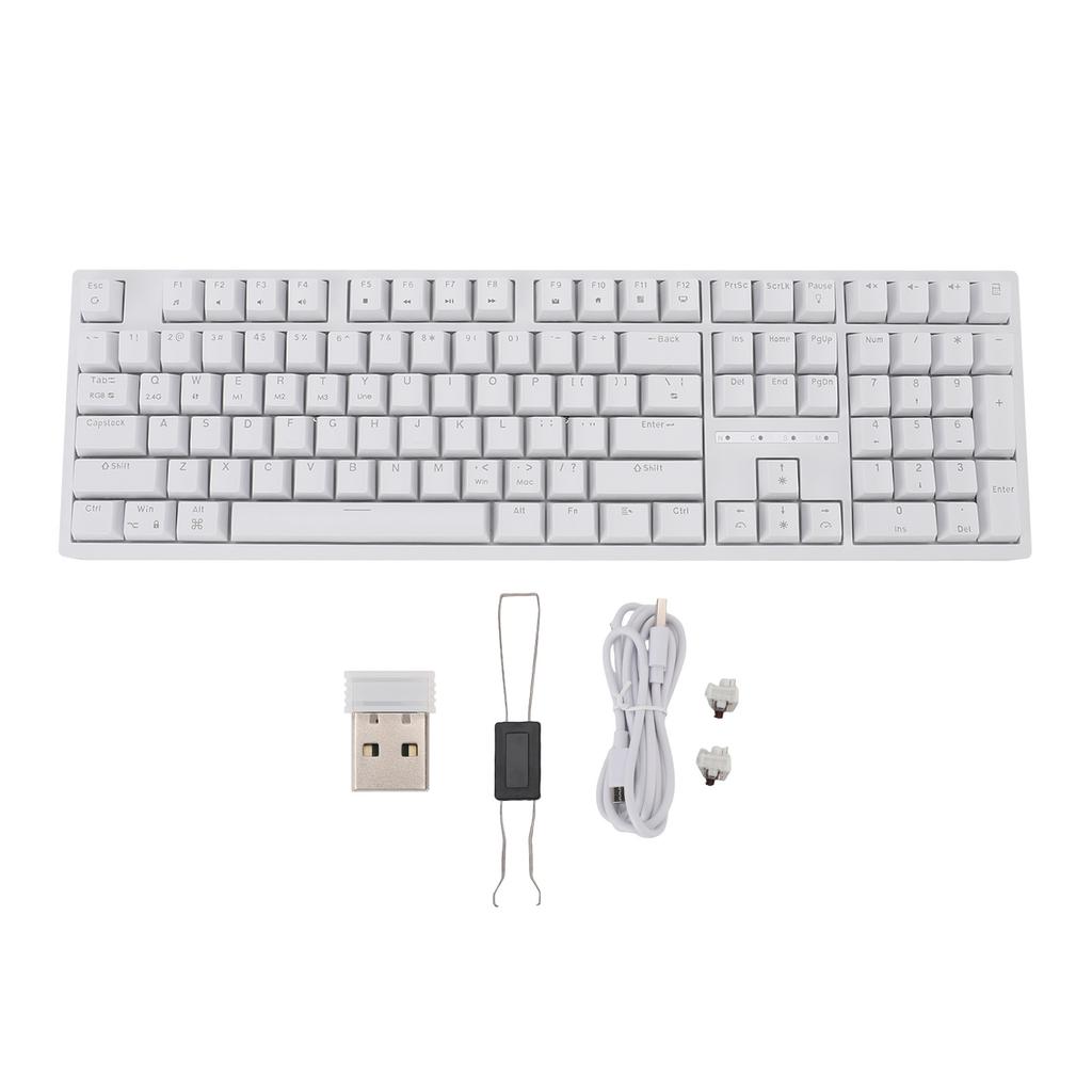 3 Mode Mechanical Gaming Keyboard Hot Swappable Wireless Keyboard USB C Wired BT 5.1 2.4Ghz with