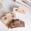 1pc New animal kitten square big hair grab, high-end cute girl, shark clip on the back of the head, vinegar clip hair grab