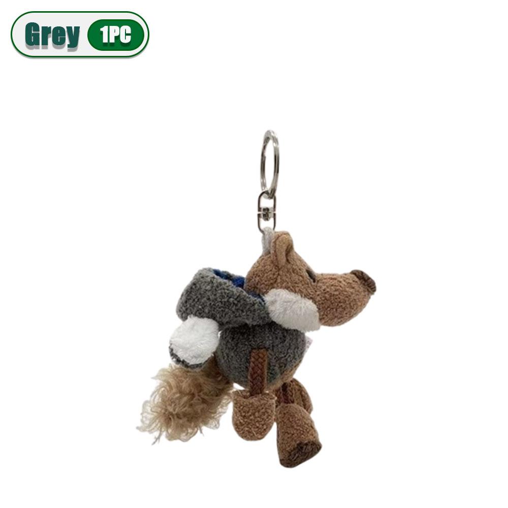 

1-10PCS Disguised Wolf Plush Keychain Funny Cartoon Animal Pendant Creative Bag Charm Hanging Ornament for Backpack Car Key Gift