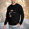 Christmas Print Loose Fit Round Neck Sweatshirt For Men