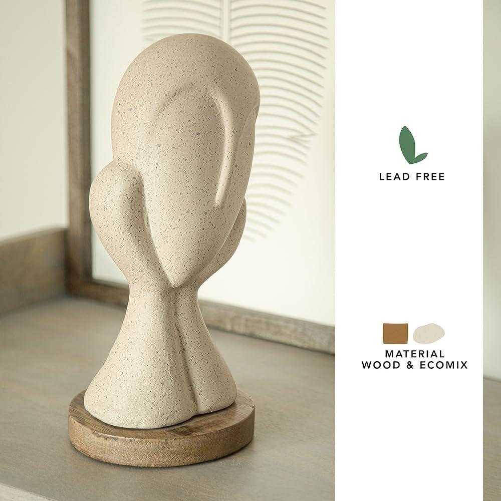 Spellbound Face Ecomix Sculpture 27 Cm Tall, Home Décor Showpiece Figurine for Living Room & Office,