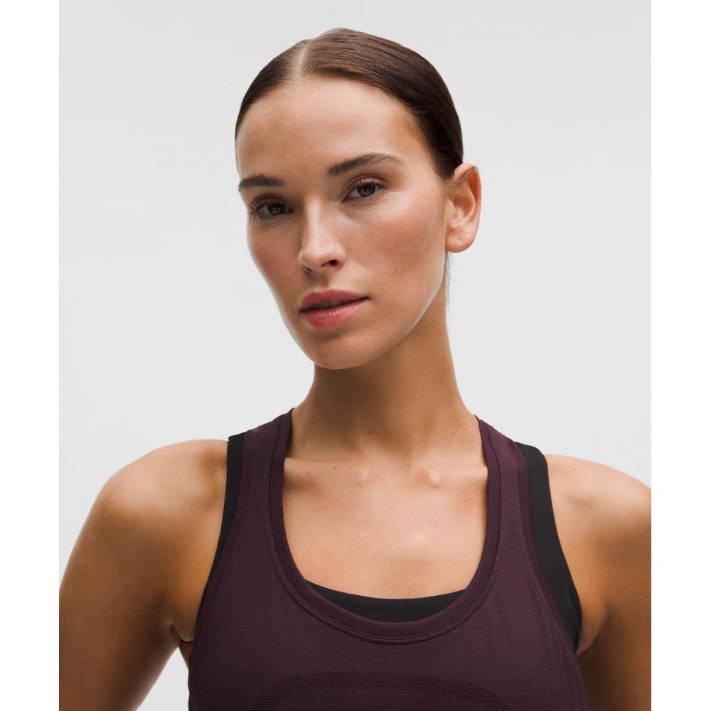 Lululemon Swiftly Tech Racerback Tank Top 2.0  Waist Length Black Plum Black Plum