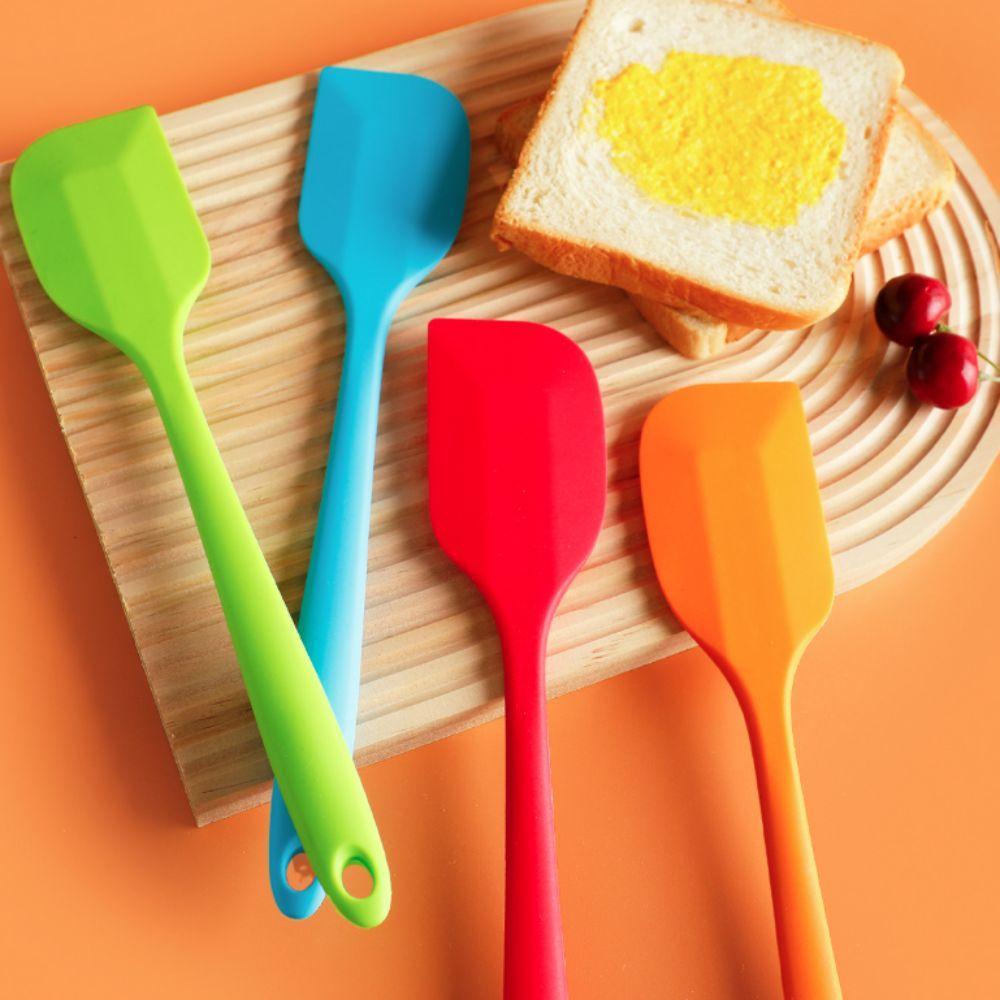 4pcs Food Grade Silicone Baking Cream Scraper Non Stick Butter Mixer Batter Scraper  Bakery