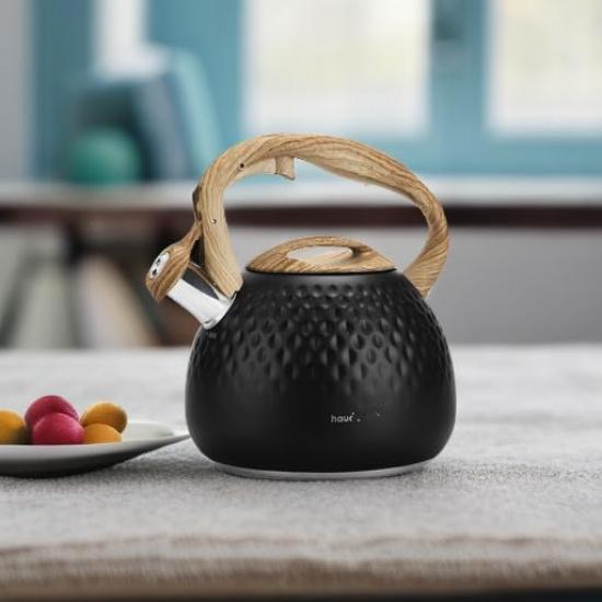 Tea Kettle Stovetop,2.5QT Stainless Steel Whistling Teapot for Stove Top Aesthetic,Portable Water Kettles Camping with Anti-hot Silicone