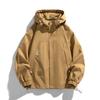 Autumn and Winter Men's Jacket Hooded Sports and Casual Trendy Youth Plus Velvet Thickened Loose Large Size Jacket