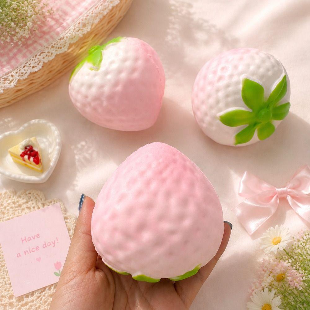 Slow Rising Strawberry Squeeze Toy Soft Stretchy Sensory Squeeze Toy For Kids