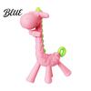 Soothing Toy for Teething Babies Baby Giraffe Infants Food-Grade Silicone Chew Stick Gum Relief One Piece Molded Teether BPA-Free 0-12 Months Soft
