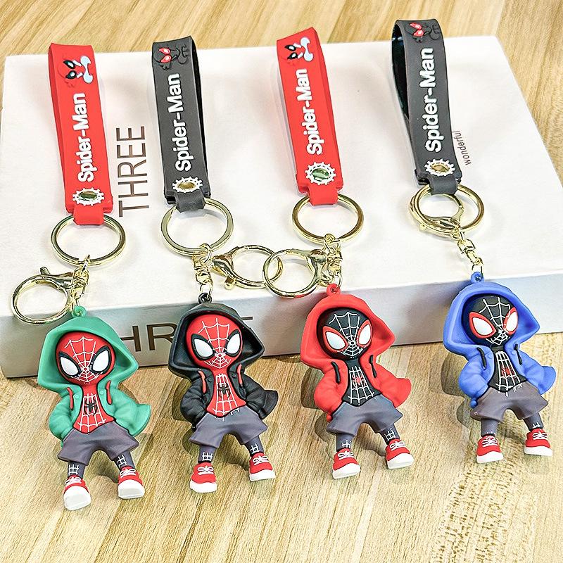 2025 Spider-Man Knitted Hoodie Keychain: Marvel Souvenir and Gift